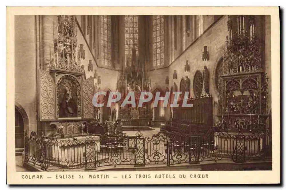 Colmar — Kirche St. Martin — Die drei Altäre des Chors - Vorderseite