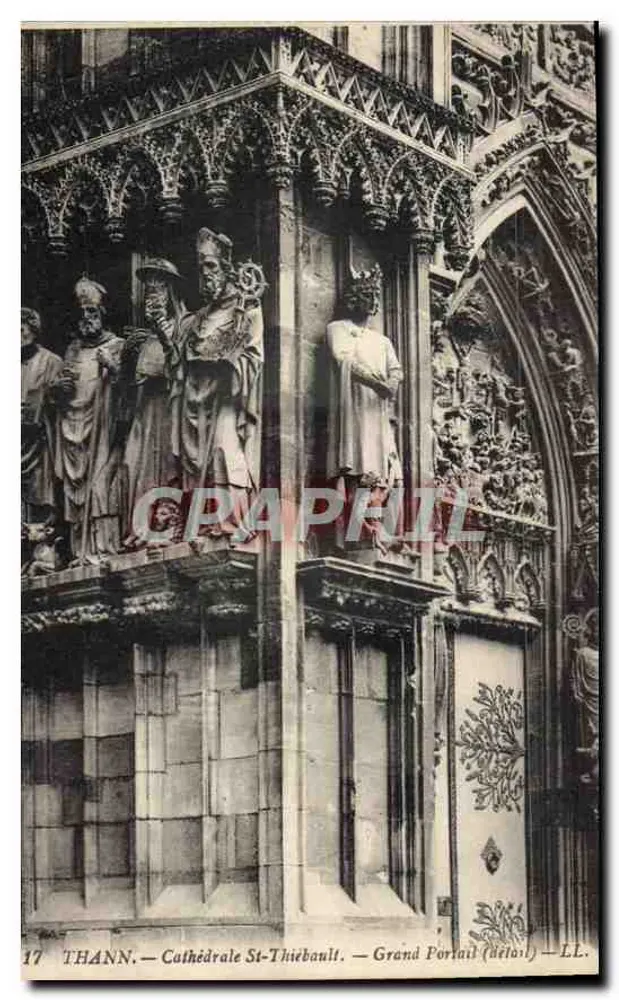 Thann — Cathédrale St-Thiébault — Grand Portail (détail) — LL. — n°17 - Recto