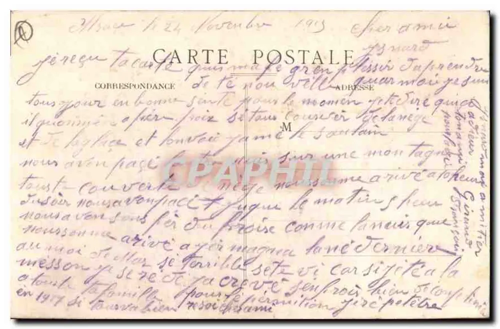Thann — Ruína do Engelsbourg — Bilhete postal antigo - Verso