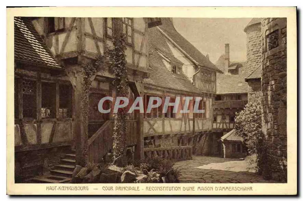 Haut-Kœnigsbourg — Haupthof — Rekonstruktion eines Hauses aus Ammerschwihr - Vorderseite