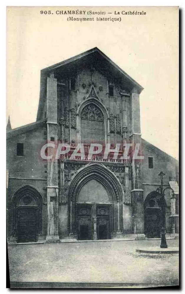 Chambéry (Savoie) — Die Kathedrale (Historisches Denkmal) - Vorderseite