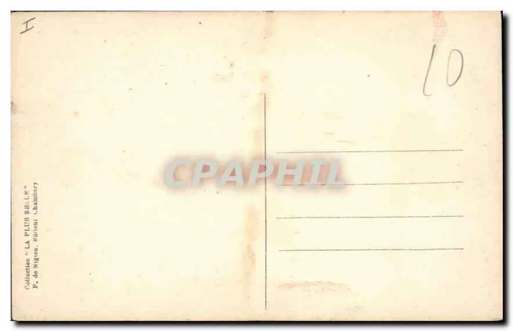 Chambery — O Perron do Castelo — P. de Nigres, editor - Verso