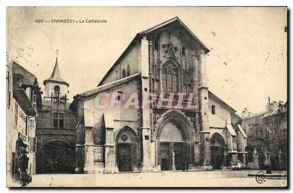Chambéry — Katedra — Stara pocztówka n°692, wydane przez C.R. - Awers