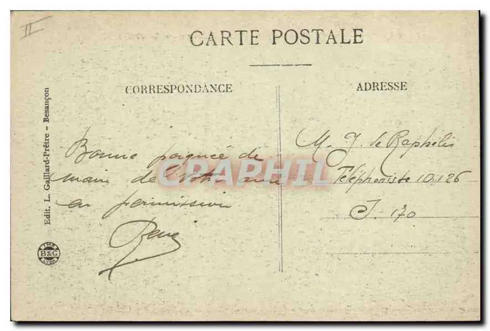 Die Flüsse des Doubs vor dem Sturz — Französisch-schweizerische Grenze — Ausflug in die Franche-Comté — n°859 - Rückseite
