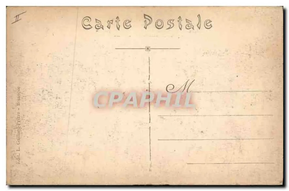 Die Schluchten des Doubs und die Fälle nach La Roche — Grenze Frankreich-Schweiz — Verlag L. Gaillard-Piètre - Besançon, Nr. 861 - Rückseite