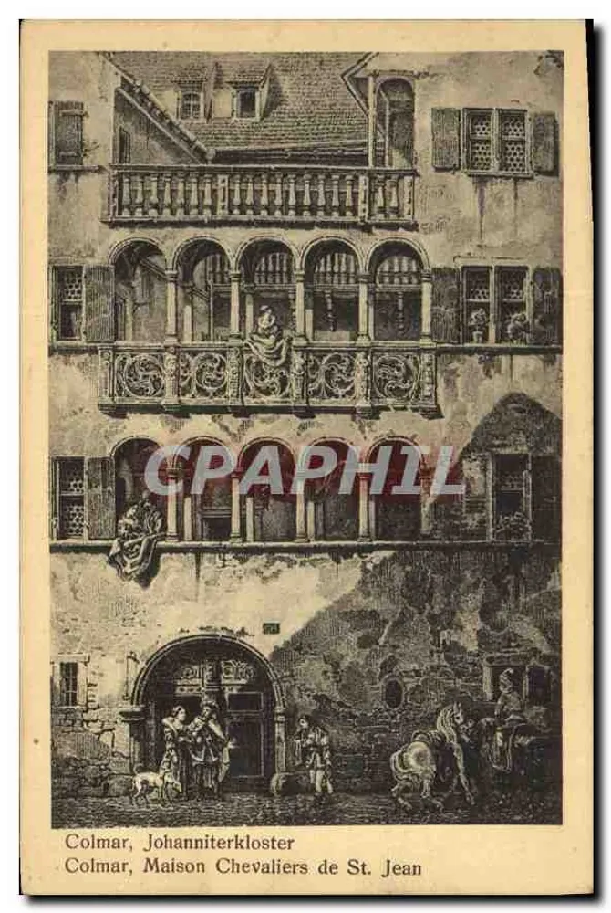 Colmar, Jezuïtenklooster — Maison Chevaliers de St Jean — uitgever O.J.L. Manias & Cie, Strasbourg - Voorkant