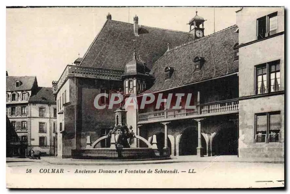Colmar — Ancienne Douane et Fontaine de Schwendi — LL. n°58 - Recto