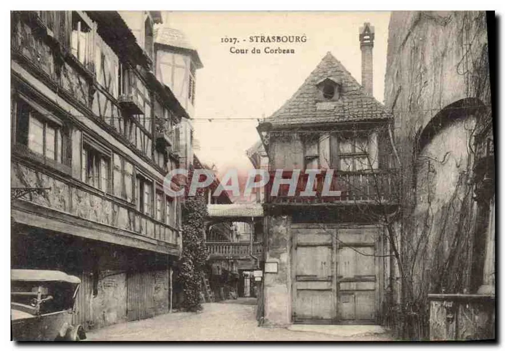 Estrasburgo - Cour du Corbeau — editor 'La Cigogne', n° 1027 - Frente