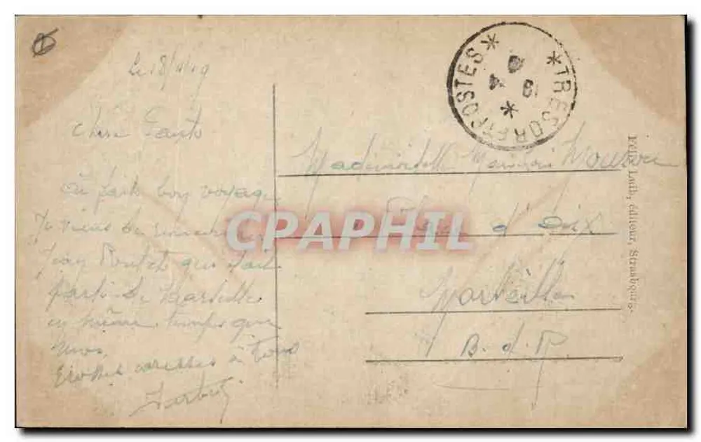 Straßburg — Kathedrale Saint-Pierre-le-Jeune — Verlag unbekannt - Rückseite