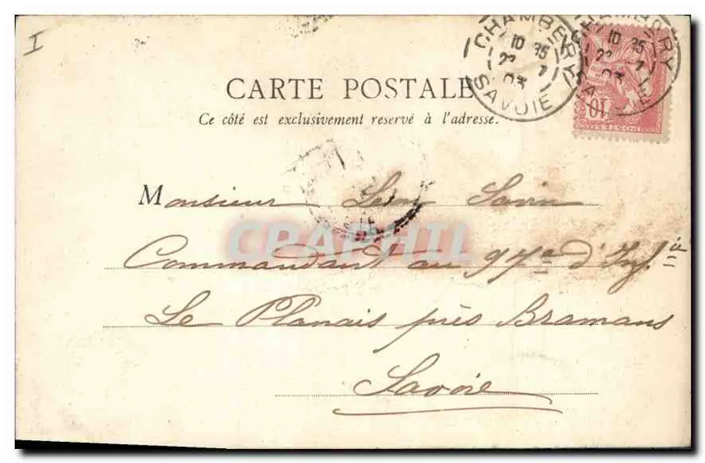 Chambéry — Estátua de A. Faure (1557-1624) — B. F. Paris - Verso