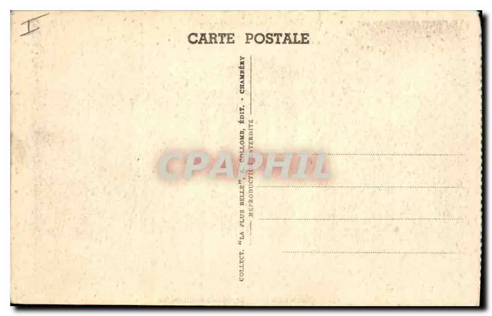 Chambery — Das Justizpalast — La Savoie Pittoresque - Rückseite