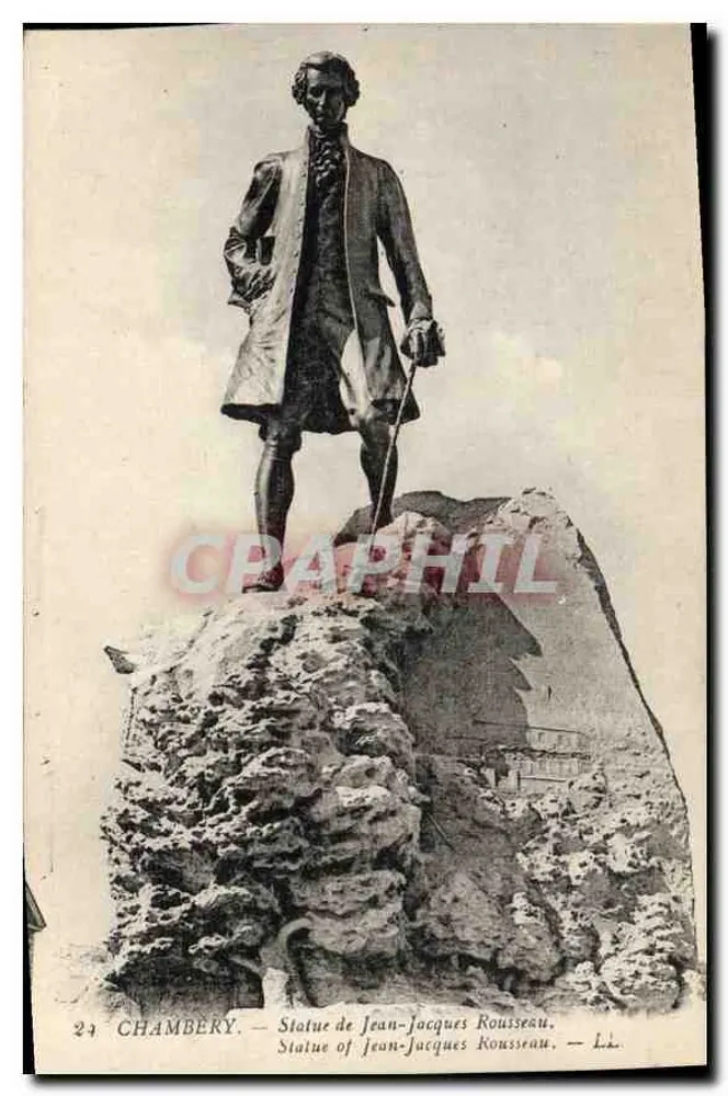 Chambery — Estátua de Jean-Jacques Rousseau — L.L. - Frente