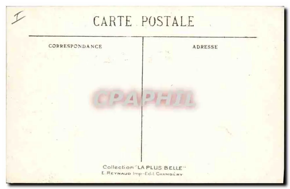Chambéry — Vista geral e Massif dos Bauges — Coleção 'La Plus Belle' — n° 698 - Verso