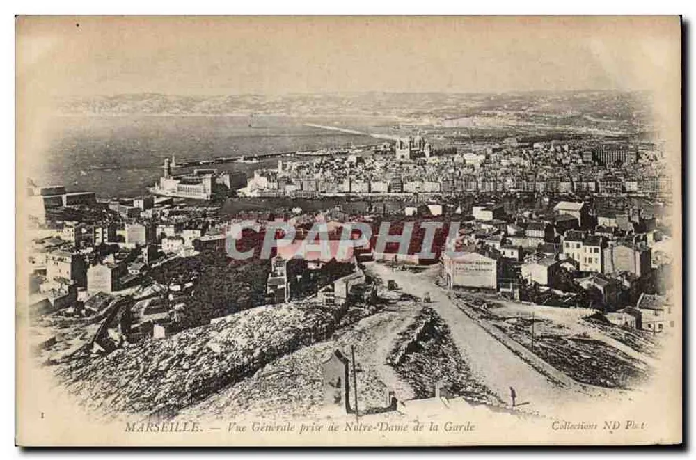 Marseille — Vue Générale prise de Notre-Dame de la Garde — Collection ND Plat - Recto