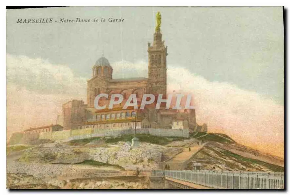 MARSEILLE - Nossa Senhora da Guarda — vista panorâmica — editor não identificado - Frente
