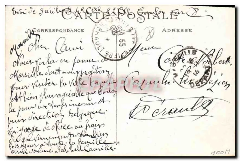MARSEILLE - Nossa Senhora da Guarda — vista panorâmica — editor não identificado - Verso