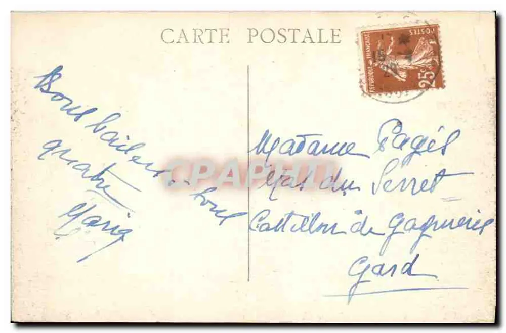 Marseille - Der Hafenkai und die Rue de la République — Panoramablick mit Kai, Booten und Straßenbahn - Rückseite