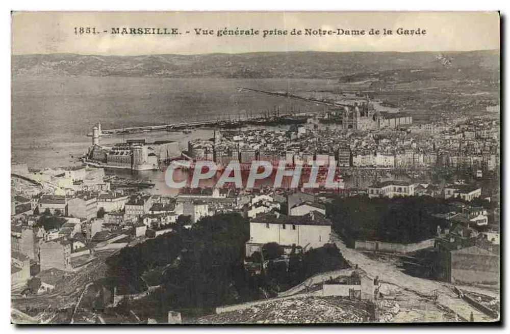 Marseille — Allgemeiner Blick von Notre-Dame de la Garde — Verleger: Salomon Grillet - Vorderseite