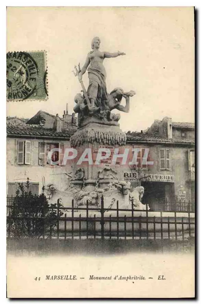 Marseille — Monumento de Amphitrite — Editor EL. - Frente