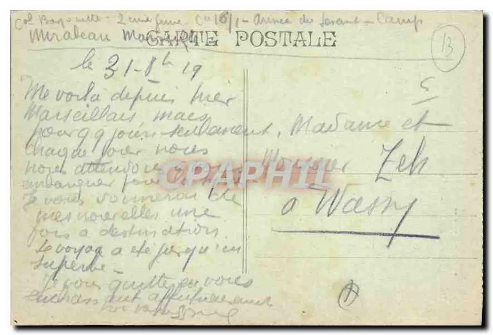 Marseille — Nossa Senhora da Guarda - Verso
