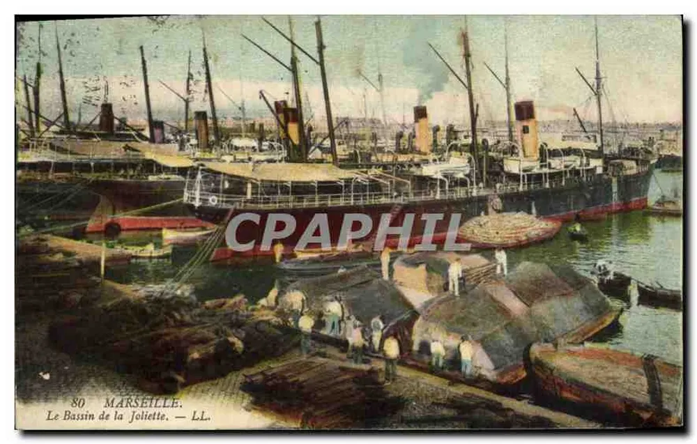 Marseille — Ansicht des Bassins de la Joliette — LL. — Craphil - Vorderseite