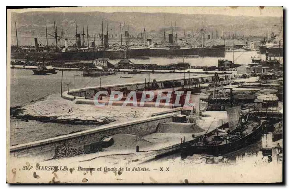 Marseille — Bassins und Kai der Joliette — Verlag X X - Vorderseite
