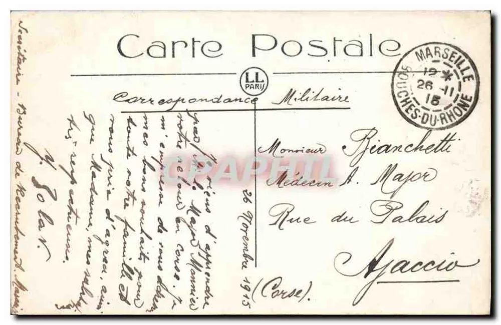 Marseille — La Passe du Vieux Port — LL - Rückseite