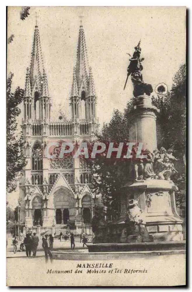 Marseille — Monument des Mobiliés et les Réformés devant la cathédrale - Recto