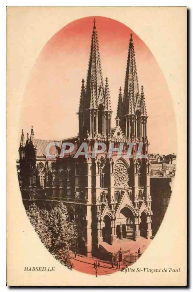 Marselha — Igreja de São Vicente de Paulo — editor não identificado - Frente