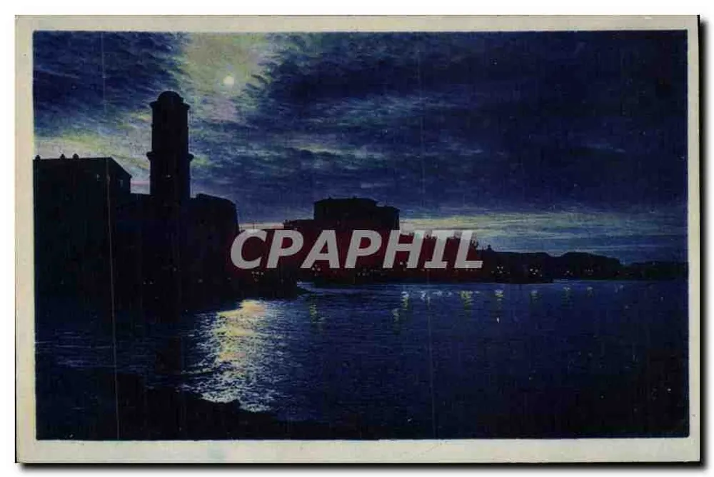 Vista noturna de Marseille — editor A.D.I.A. Nice, n° 1214 - Frente