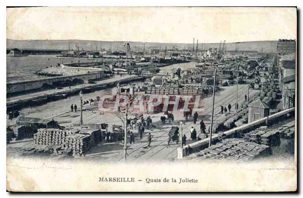 Marselha — Píeres da Joliette — Editor não identificado, número de série não visível - Frente