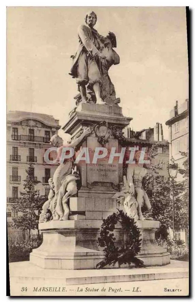 MARSEILLE — A Estátua de Puget — LL. Selects - Frente