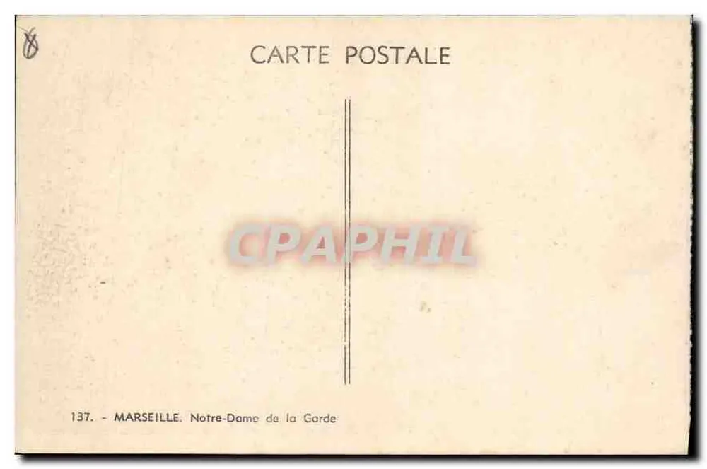 Marselha — Nossa Senhora da Guarda — editor desconhecido, n° 137 - Verso