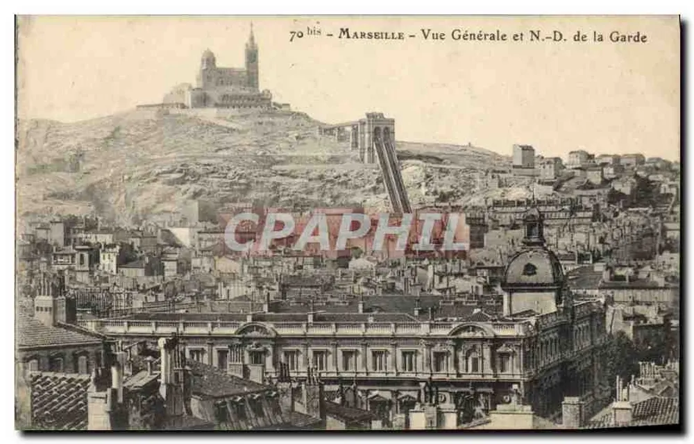 Marseille — Vue Générale et N.-D. de la Garde — 70 bis - Recto