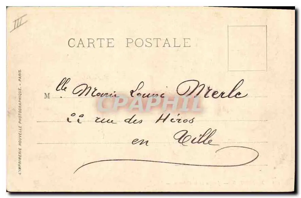 Marsiglia — Giardino della Colonna — LL. - Verso