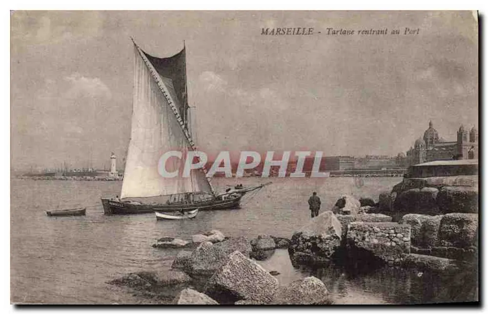 MARSILLA - Tartana entrando al puerto — editor J.C. B. - Anverso
