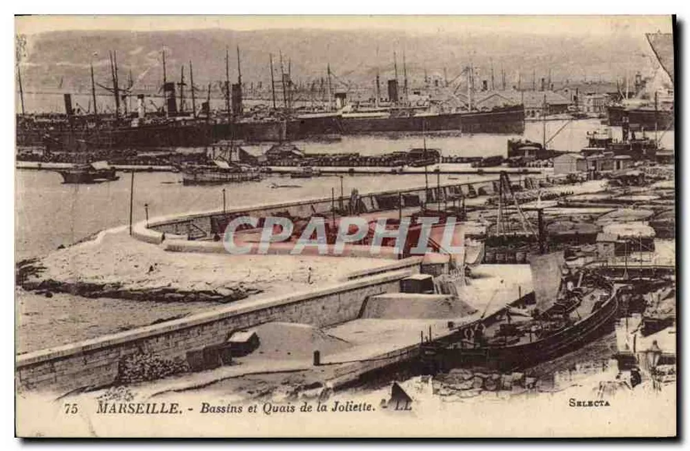 Marseille. - Basine und Kai der Joliette. - Selecta - Vorderseite