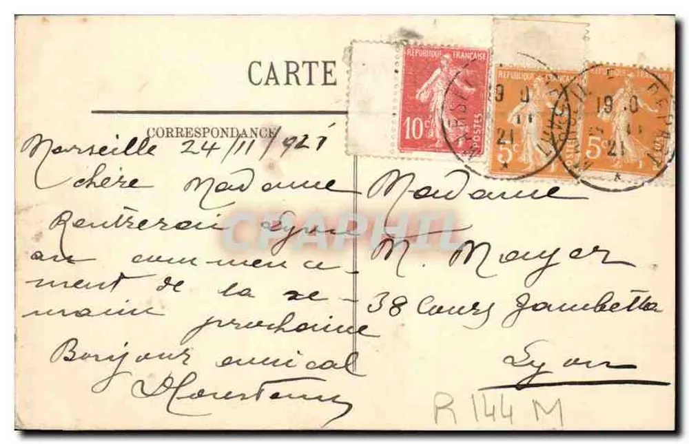 Marseille — Rue de la République — LL - Verso