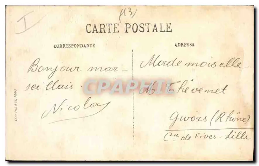 Marseille — Die Fontäne Cantini (Detail) — Le Torrent — Sklecta - Rückseite