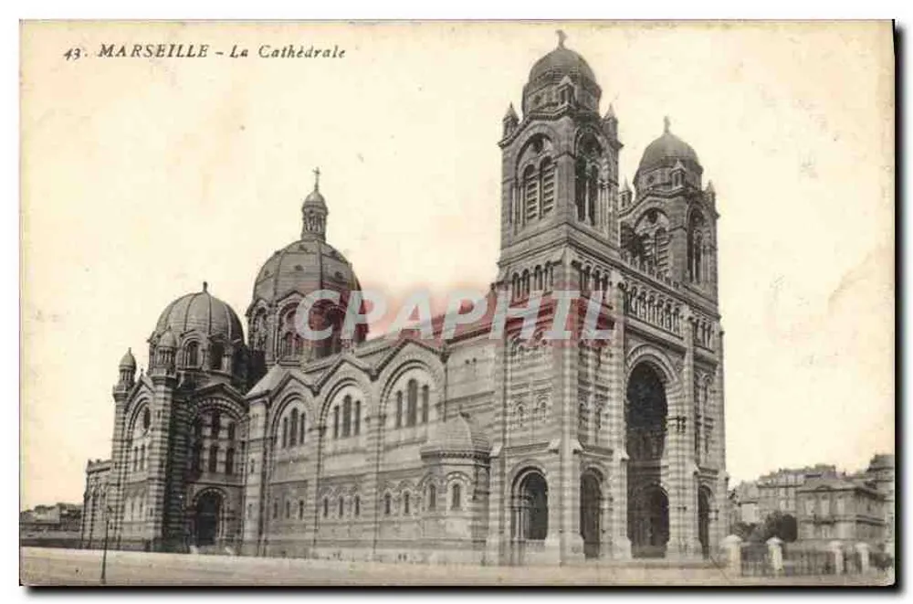 Marselha - A Catedral — editora CPAPHIL n°43 - Frente