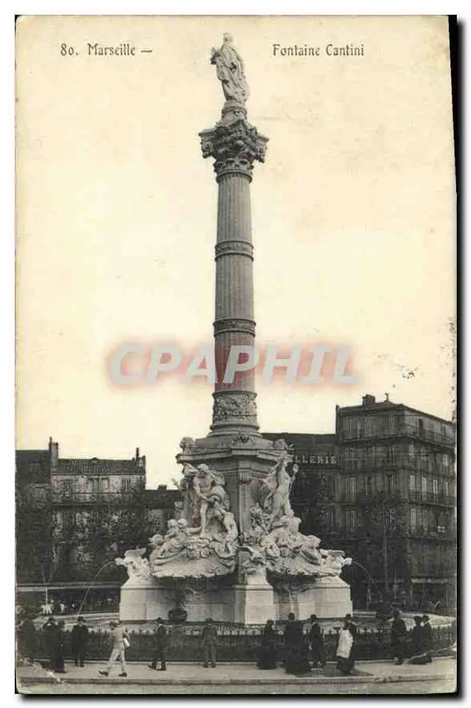Marseille — Fontaine Cantini — Édition LELLENIE, n°80 - Frente