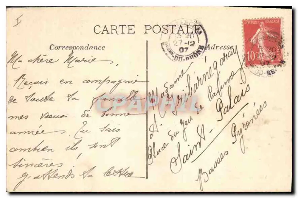 Antiga Abadia de São Vicente — Marselha — Loja Geral - Verso