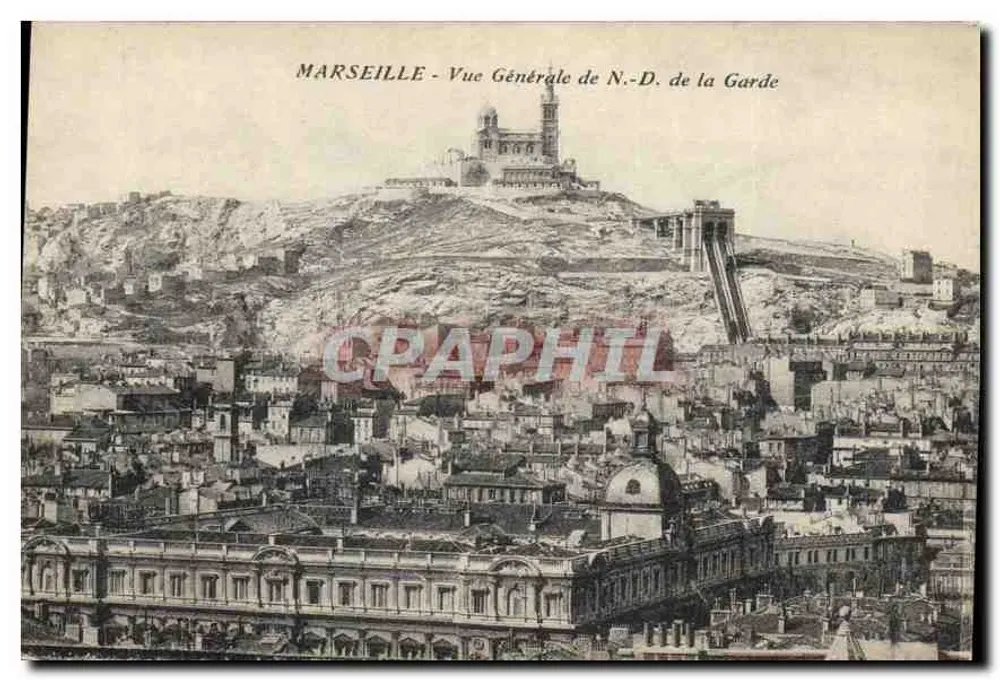 Marselha — Vista Geral de N.-D. de la Garde - Frente