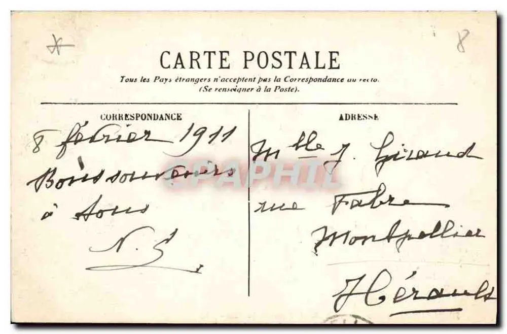 Marseille - N.-D. de la Garde à travers les Pins - EL. - Verso