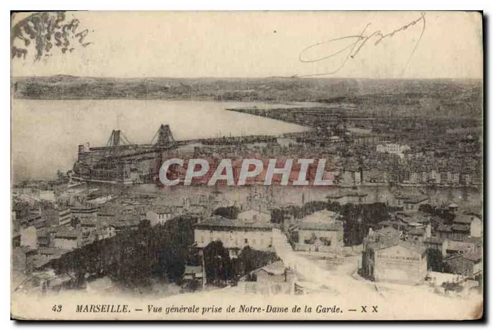 MARSEILLE — Allgemeiner Blick von Notre-Dame de la Garde — X X - Vorderseite