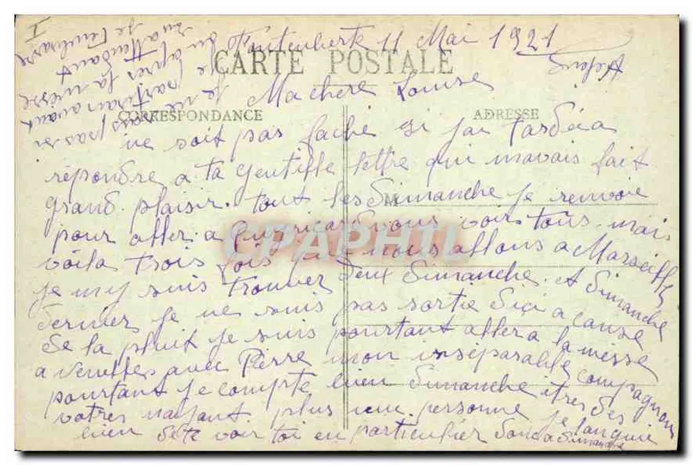 Marseille — Vue générale sur Notre-Dame de la Garde — E. L. n° 163 - Verso