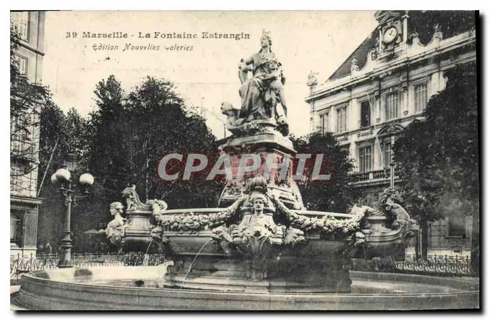 Marseille - A Fonte Estrangin — Edição Nouvelles Galeries, n°39 - Frente