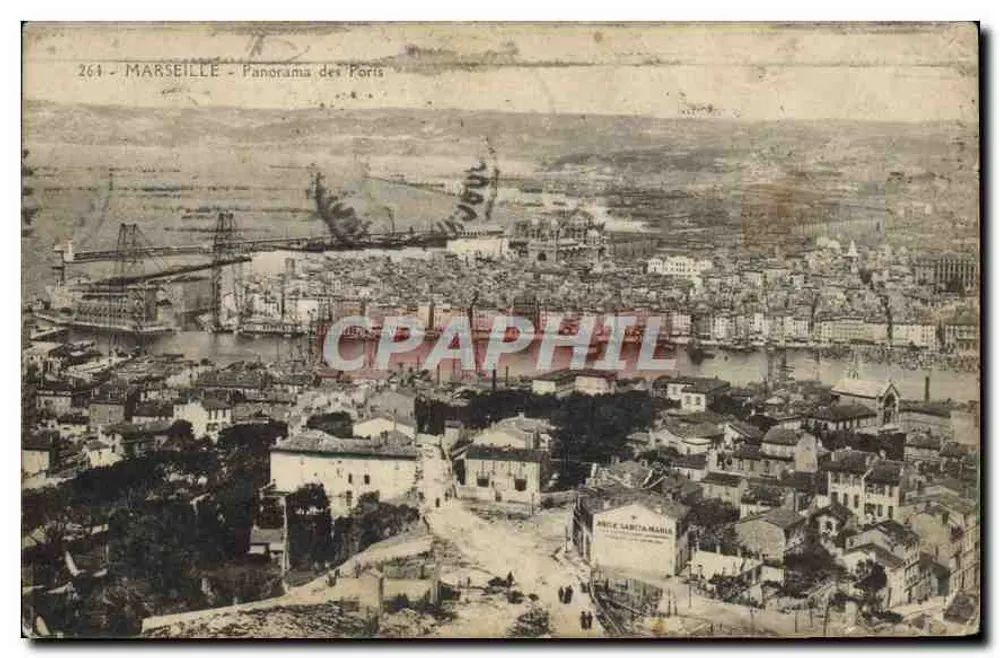 Marseille - Panorama dos Portos — editor desconhecido, n° 264 - Frente