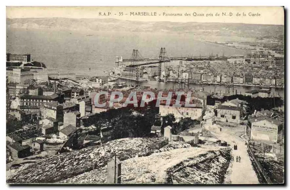 Marseille — Panorama des Quais pris de N.D. de la Garde — S.A.P. - 35 - Recto