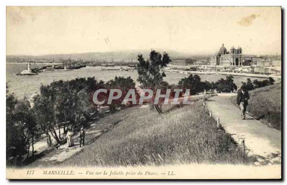 Marseille — Ansicht der Joliette vom Leuchtturm — LL. — n° 177 - Vorderseite